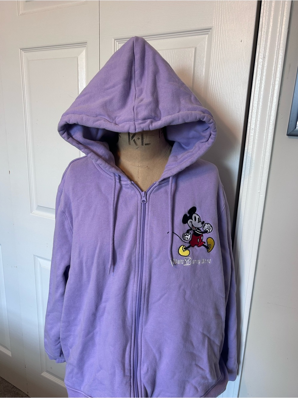 Disney Lavender Mickey Mouse Zip-Up Hoodie Jacket - 2XL - Picture 3 of 5